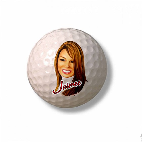 Jeden z golfových mík s kreslenými hlavikami údajných milenek Tigera Woodse