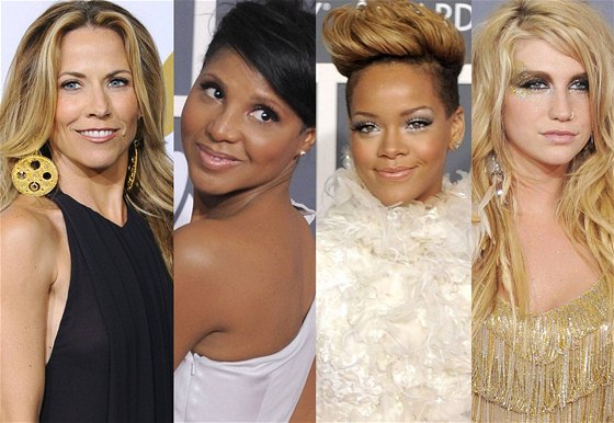 Sheryl Crow, Toni Braxton, Rihanna, Kesha  