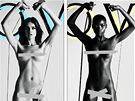 Nahé modelky Natalia Vodianová a Jeneil Williams na obálce asopisu Love.