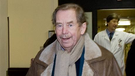 Václav Havel ve Fakultní nemocnici Motol (1. února 2010)