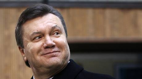 Prezidentský kandidát na Ukrajin Viktor Janukovy (7. února 2010)