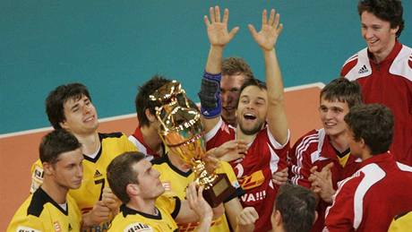 Volejbalisté Ostravy slaví triumf v eském poháru