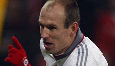 Arjen Robben z Bayernu Mnichov slav gl.