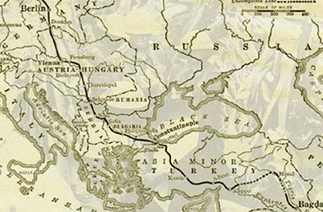 Plán železnice Berlín - Bagdád z doby před první světovou válkou