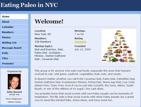 Stránka newyorské paleo komunity má přes 230 členů, nesdružuje ale jen stoupence půstů a syrového masa