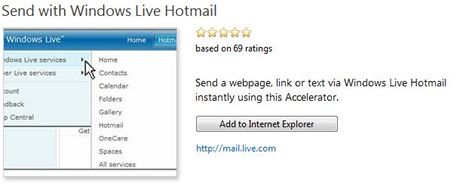 Odesln pes Windows Live Hotmail