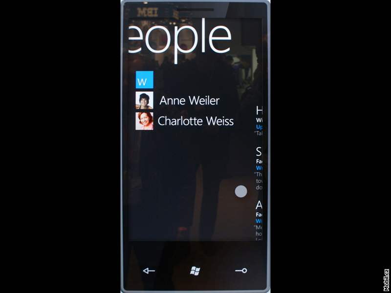 Uivatelské prostedí Windows Phone 7 Series