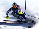 TOHLE NEDOPADNE DOBE. Lindsay Vonnové ze Spojených stát se rozplývá sen o olympijské medaili, kdy padá pi slalomu, druhé ásti superkombinace.