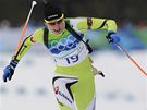 ZLATÝ FINI. Slovenská biatlonistka Anastasia Kuzminová si bí pro olympijské zlato.
