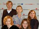 Berlinale 2010 - fotografování Shooting Stars (nahoe uprosted Krytof Hádek, pod ním Aa Geislerová)