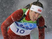 Emil Hegle Svendsen po dokonen biatlonovho zvodu na 10 km na olympijskch hrch ve Vancouveru.