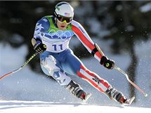 TSN POD VRCHOLEM. Amerian Bode Miller si v superobm slalomu dojel pro stbrnou medaili.