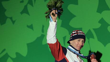 Luká� Bauer po olympijském závod� na 15 km volnou technikou, kde skon�il t�etí