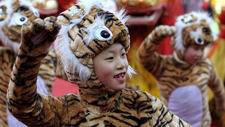 Oslavy roku tygra v Pekingu