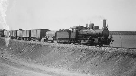 Snímek eleznice Berlín - Bagdád zhruba z roku 1910