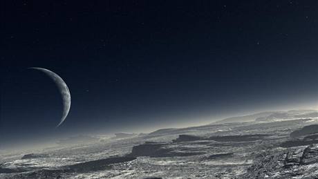 Pluto na vizualizaci Evropské jižní observatoře