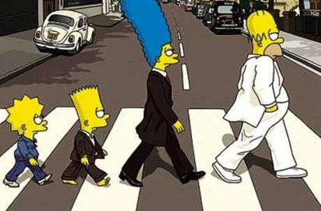 Simpsonovi pecházejí Abbey Road