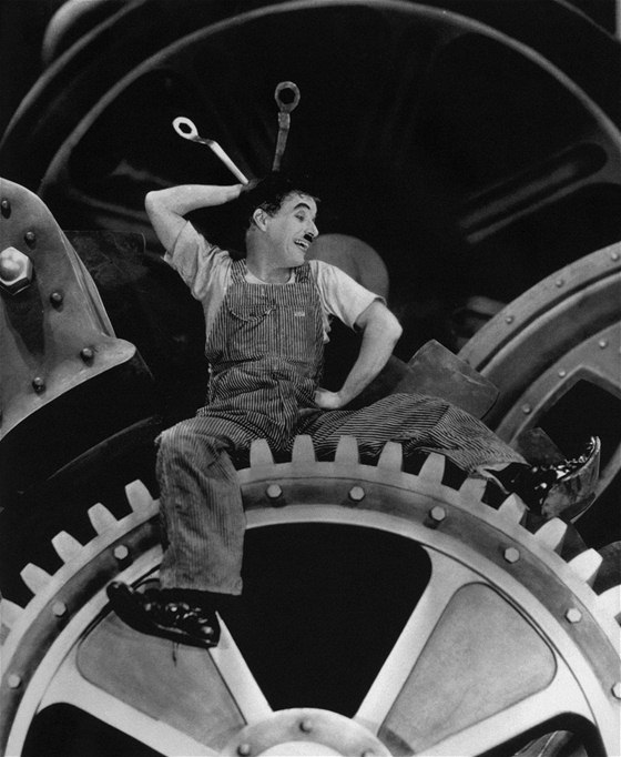 Charles Chaplin v Moderní dob (reie: Charles Chaplin, 1936)