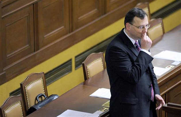 Petr Ne�as (ODS) v Poslanecké sn�movn�.