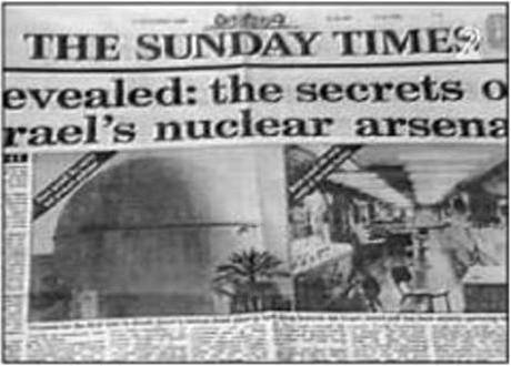 lnek v Sunday Times o odhalen izraelskho jadernho arzenlu