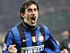 Dieho Milito z Interu Mil�n a jeho obrovsk� radost po vst�elen� g�lu.