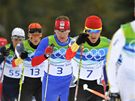 NA JISTOTU. Luká Bauer v závod na 50 km klasicky na olympijských hrách ve Vancouveru.