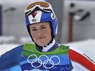 NEDÁ SE NIC DLAT. Americká lyaka Lindsey Vonnová v olympijském obím slalomu upadla.