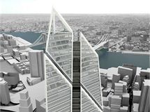 A visualization of what Ground Zero in Manhattan, New York will look like in the future.