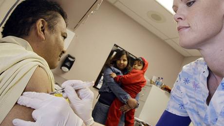 Vakcinace proti prase�í ch�ipce v Kalifornii