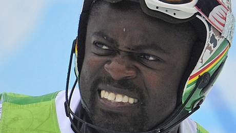 Ghaan Kwame Nkrumah-Acheampong po dokonen sv prvn jzdy ve slalomu na ZOH ve Vancouveru.