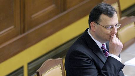 Petr Ne�as (ODS) v Poslanecké sn�movn�.