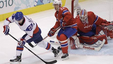 Slovenský úto�ník Lubo� Barte�ko a norský Mats Trygg