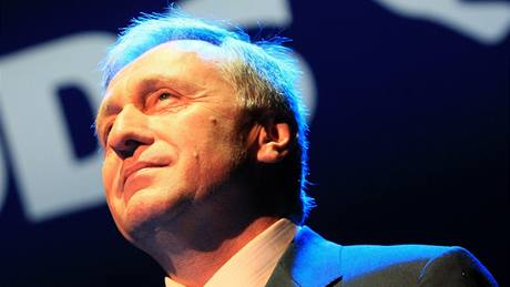 Mirek Topolánek, p�edseda ODS, na ideové konferenci strany "Vize 2020" v Brn�. 
