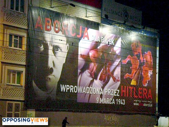 Billboard proti potratm v polské Poznani