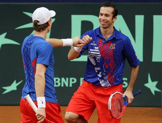 Tomá Berdych a Radek tpánek v Davis Cupu.