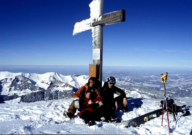 Rakousko, Bregenzerwald. Freeride, odpoinek nad Damüls