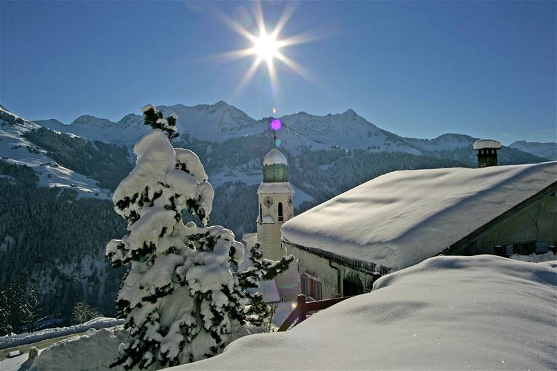 Rakousko, Bregenzerwald. Kostel ve Fontanelle