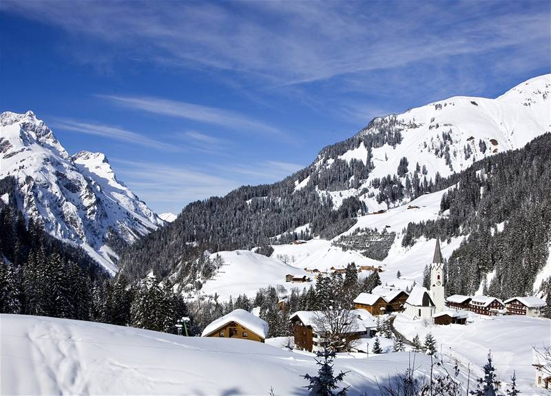 Rakousko, Bregenzerwald. Warth Schröck