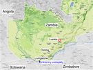 Mapa Zambie