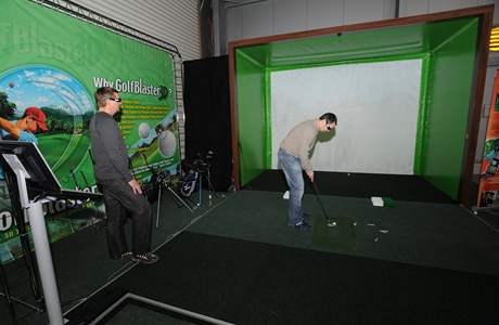 Golfov 3D simultor na veletrhu Golf Show 2010.