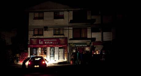 Chile se kvli výpadku elektiny ponoilo do tmy (15. bezna 2010)