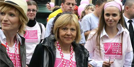 Lenka Termerová na Pochodu proti rakovině (červen 2009)