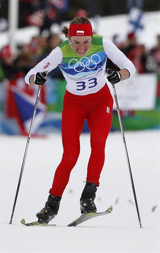 Justyna Kowalczyková z Polska v závod na 10 km na medaili nedosáhla.