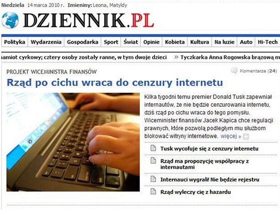 Cenzura internetu v Polsku