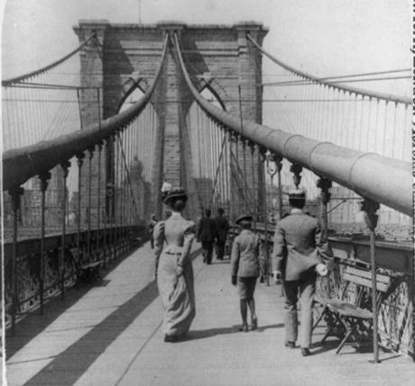 Promenda na Brooklynskm most v roce 1899