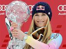Americká sjezdaka Lindsey Vonnová získala velký kiálový glóbus za celkové vítzství ve Svtovém poháru