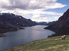 Norsko. Jezero Gjende