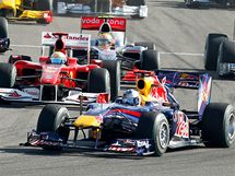 Sebastian Vettel (Red Bull) v ele Velk ceny Bahrajnu.