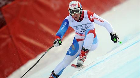 Carlo Janka na trati v n�meckém Garmisch-Partenkirchenu 