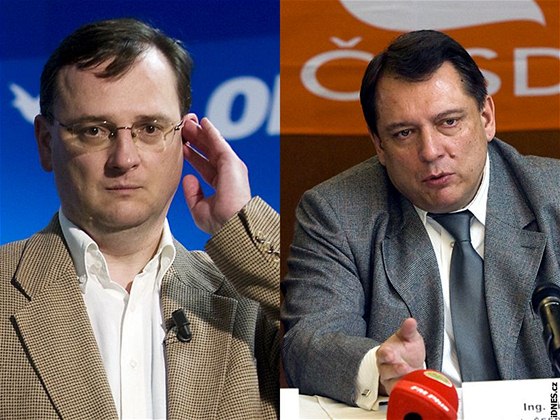 Lídi obou nejvtích stran Petr Neas a Jií Paroubek u naznaili, s kým poítají do vlády, pokud ji budou po volbách sestavovat.